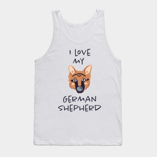 I Love My German Shepherd Tank Top